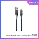 REMAX - RC-C117A Intelyelec Series USB to Type-C Fast Charging Auto Power Off Charging Data Cable ( 66W ) - Blue